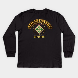 4th Infantry Division - The Ivy Division Kids Long Sleeve T-Shirt